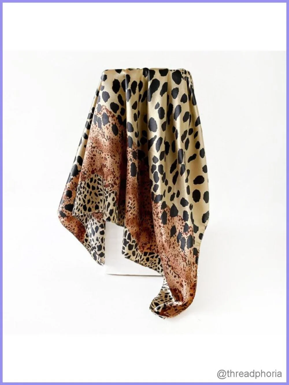 Silk Feel Square Scarf Neck Hair Bandana Wrap Lightweight